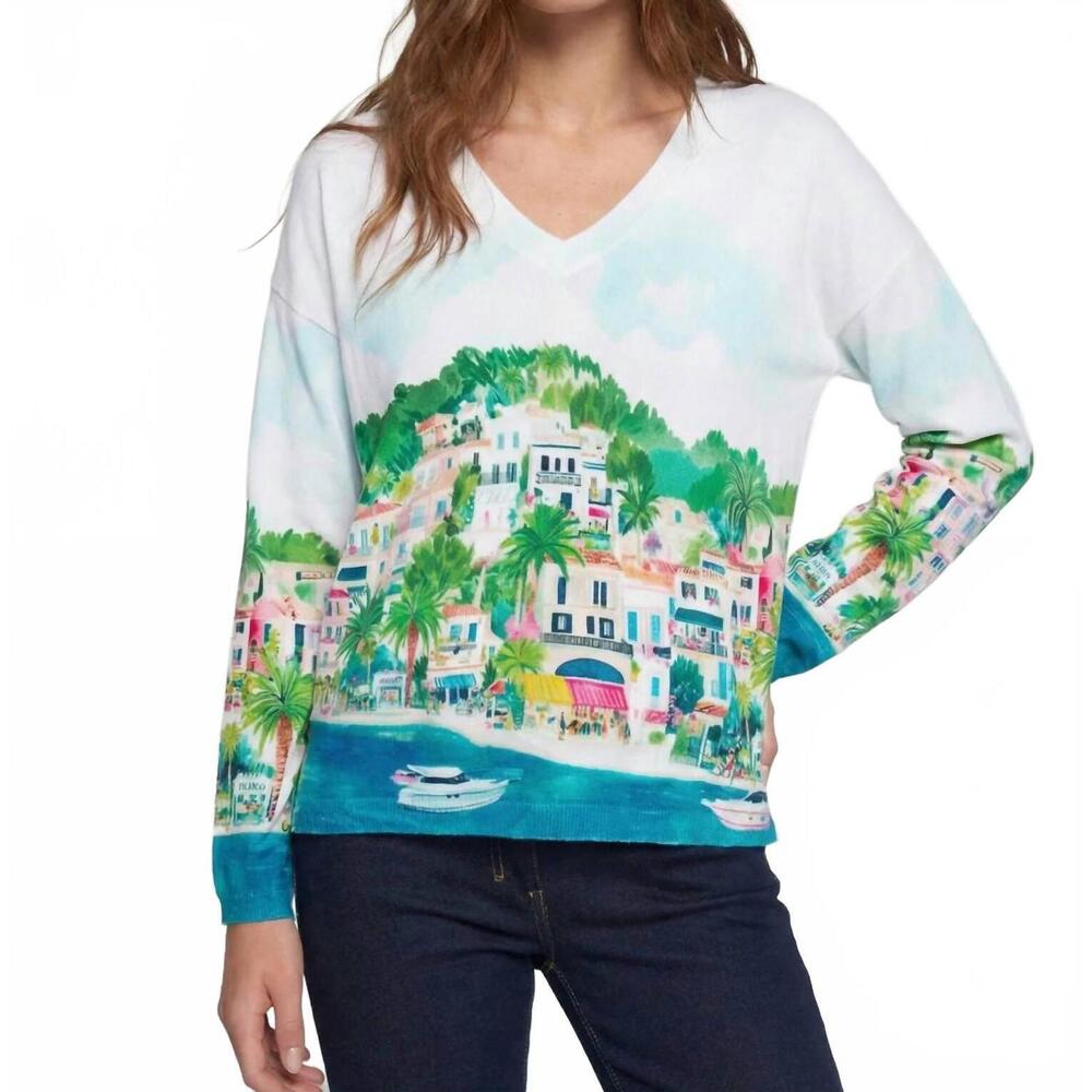 NEW VILAGALLO v-neck sweater in puerto banus